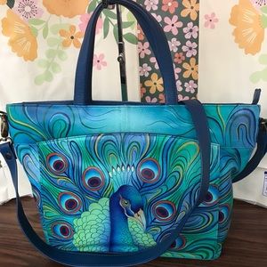 Anuschka Jeweled Plume Organizer Tote